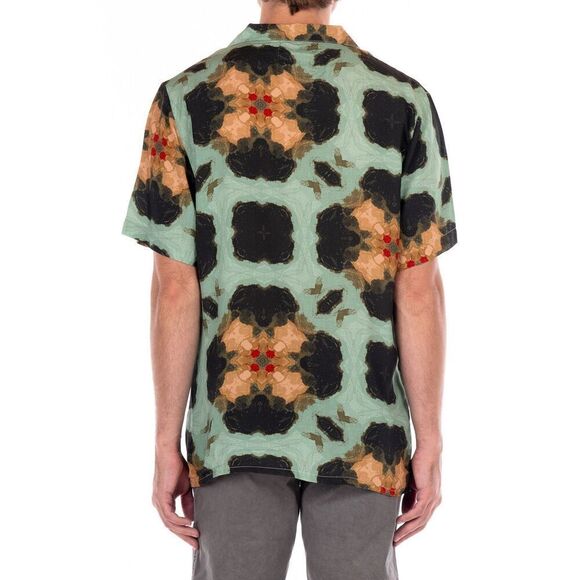 ✨OPB Men’s Rayon Short Sleeve Sz Large Shirt - Celeste/Peach✨ - Picture 3 of 7